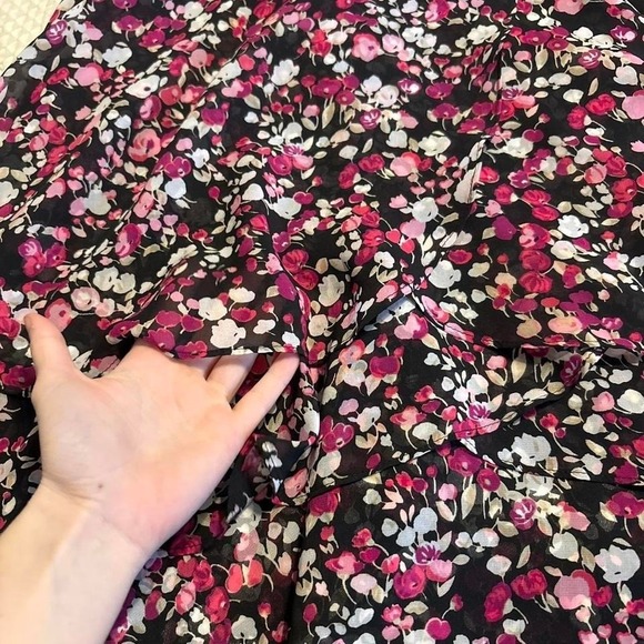 NWT White House Black Market pink floral dress with zipper back. - Picture 3 of 8